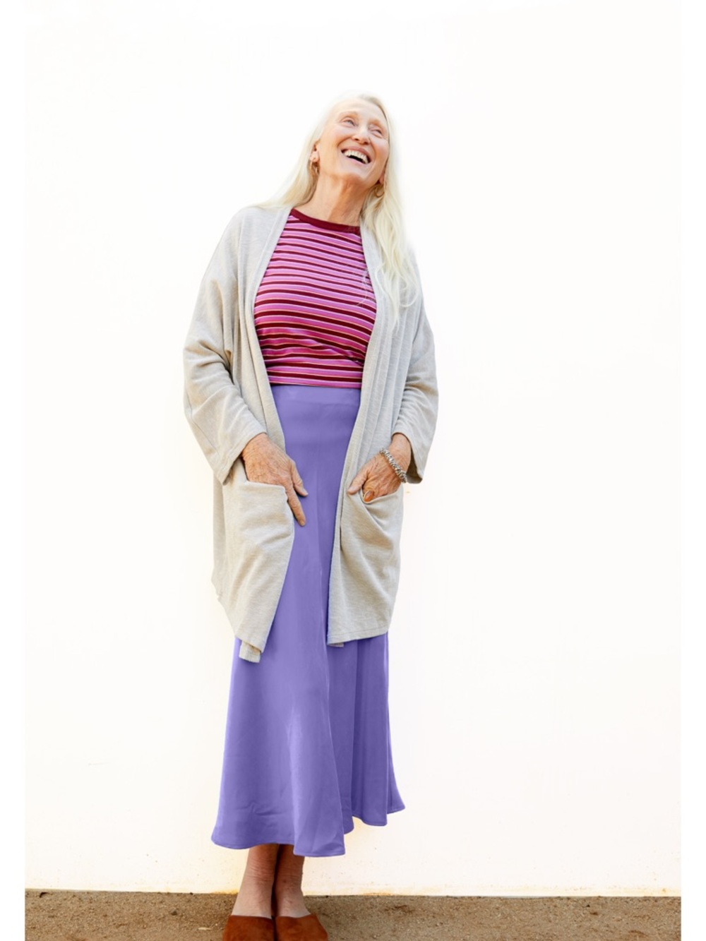 DONNI. Ribbed Cream Sweater Coat - Picture 6 of 6